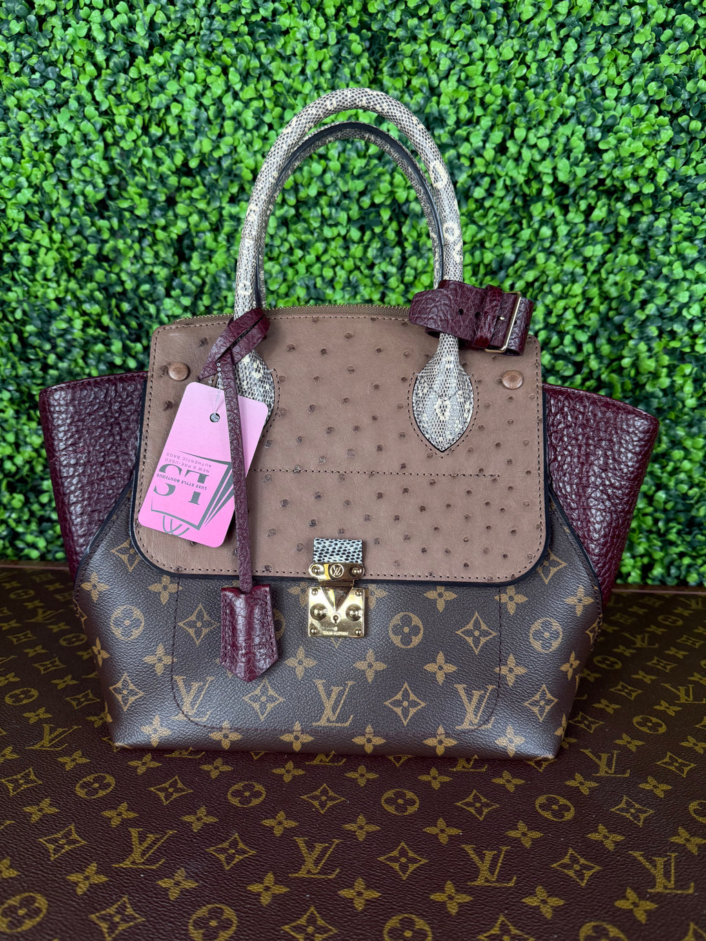 Louis Vuitton Ostrich & Python Majestuex MM