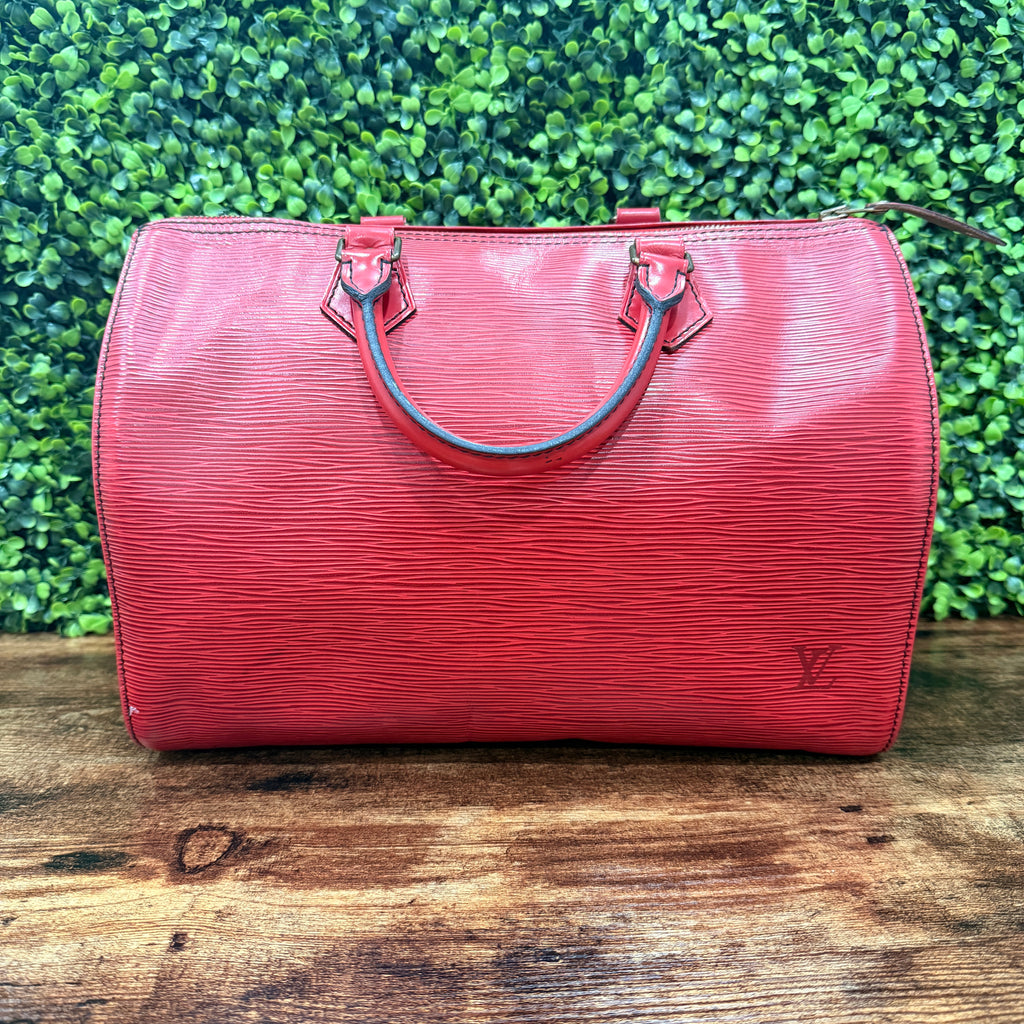 Louis Vuitton Red Speedy 30 Epi