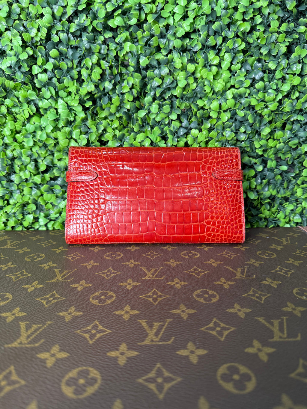 Hermes Red Kelly Clutch