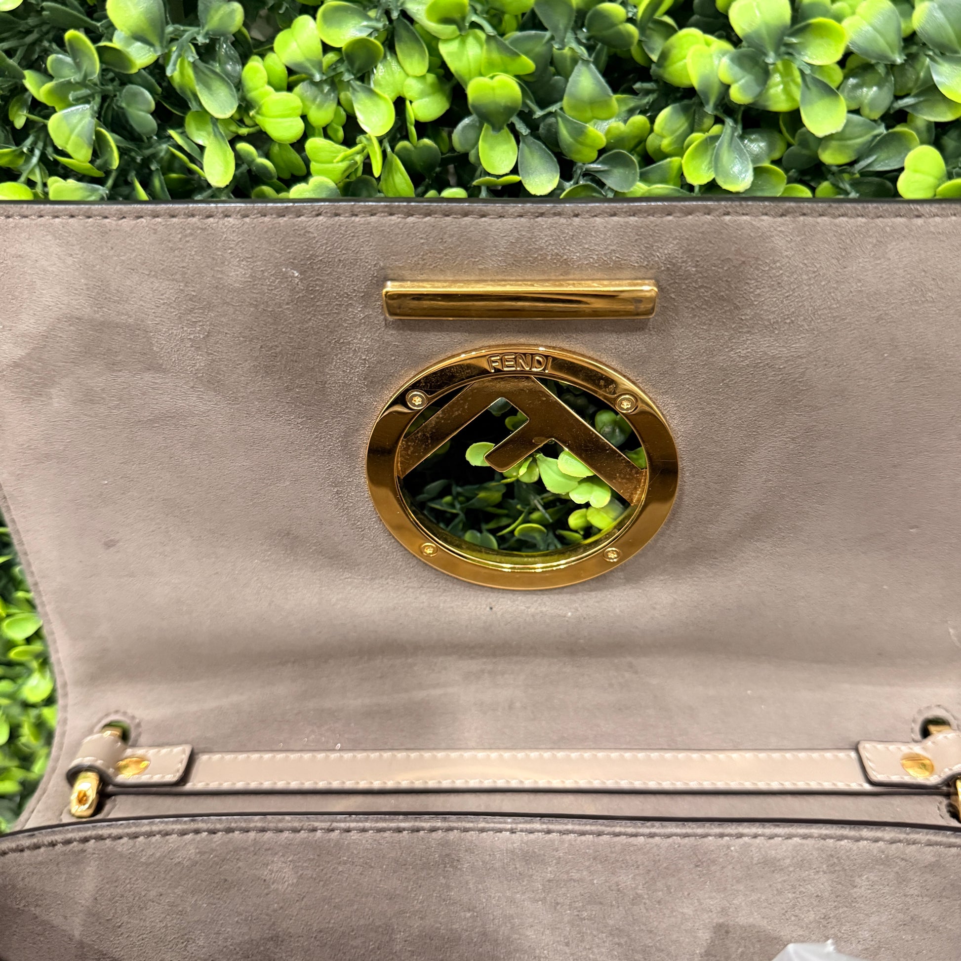 Fendi Kan I F Beige Shoulder Bag