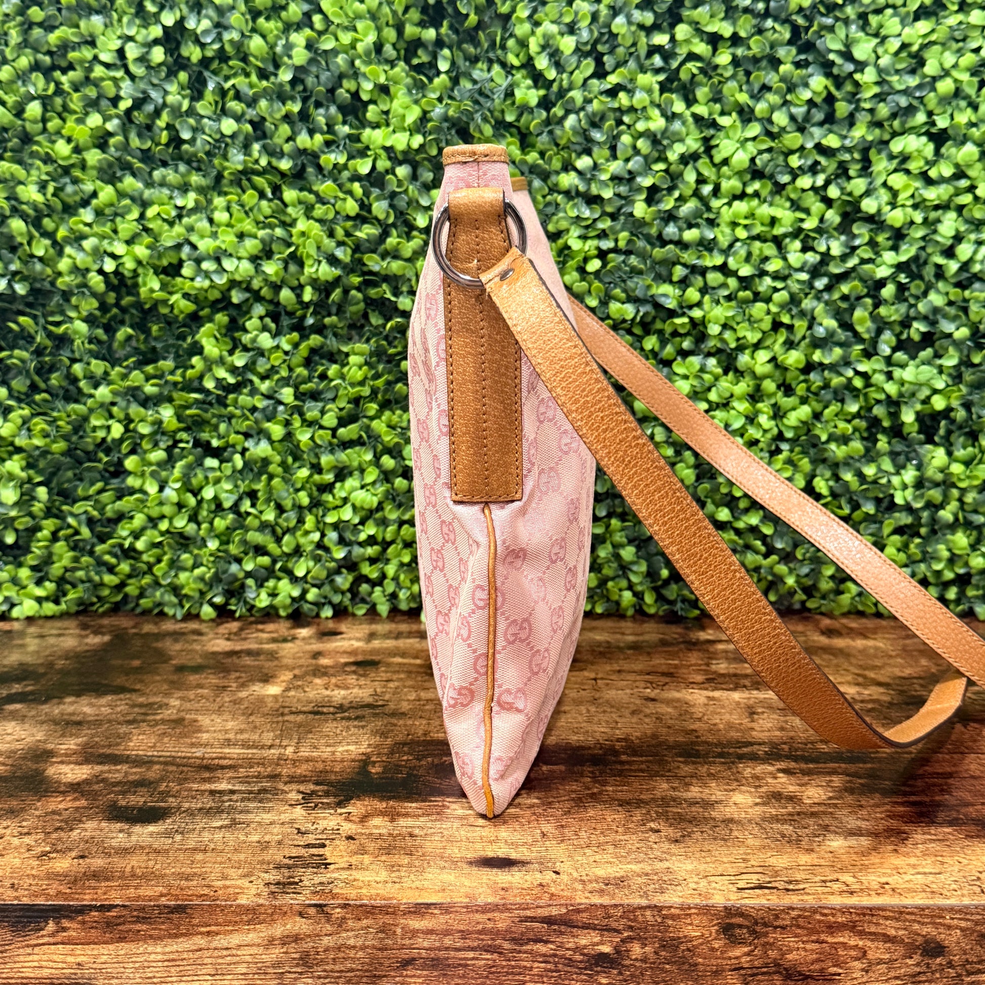Gucci Pink GG Canvas Crossbody Bag