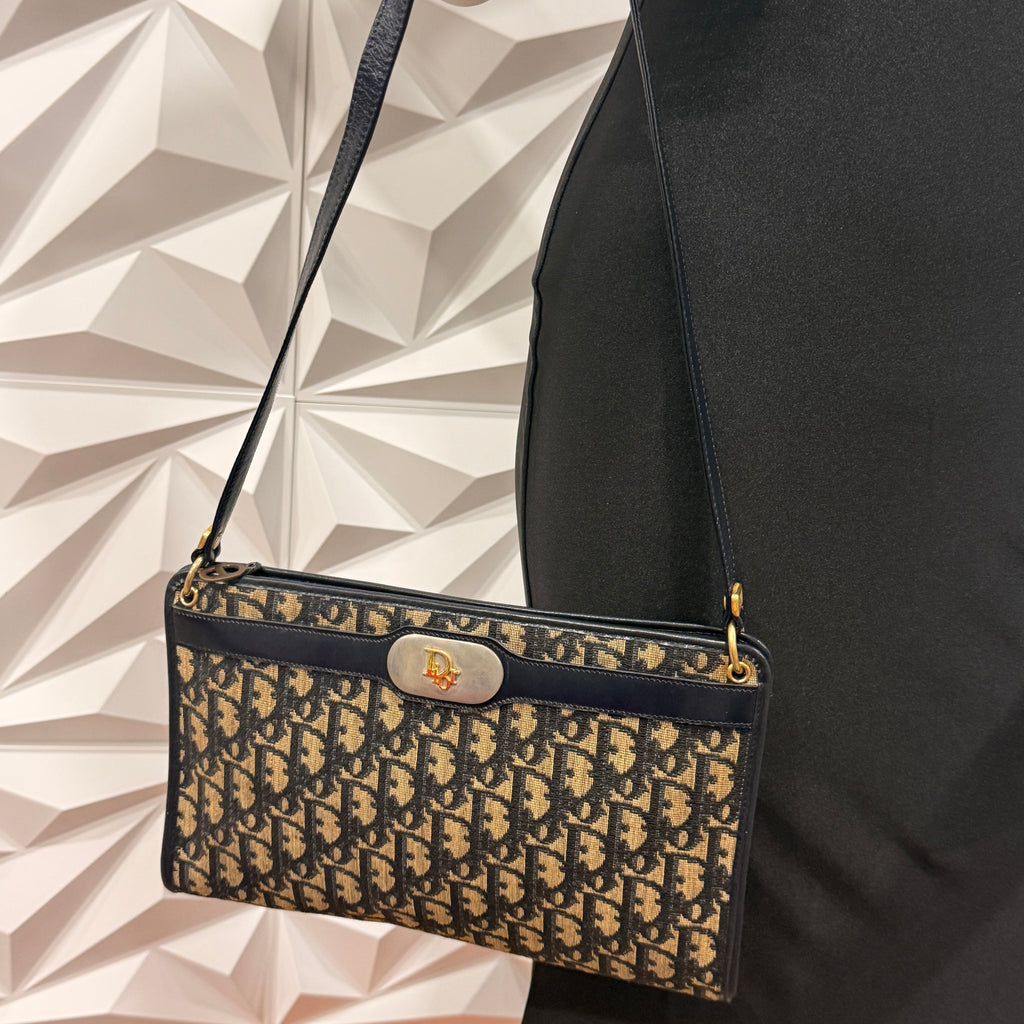 Dior Vintage Trotter Bag Navy