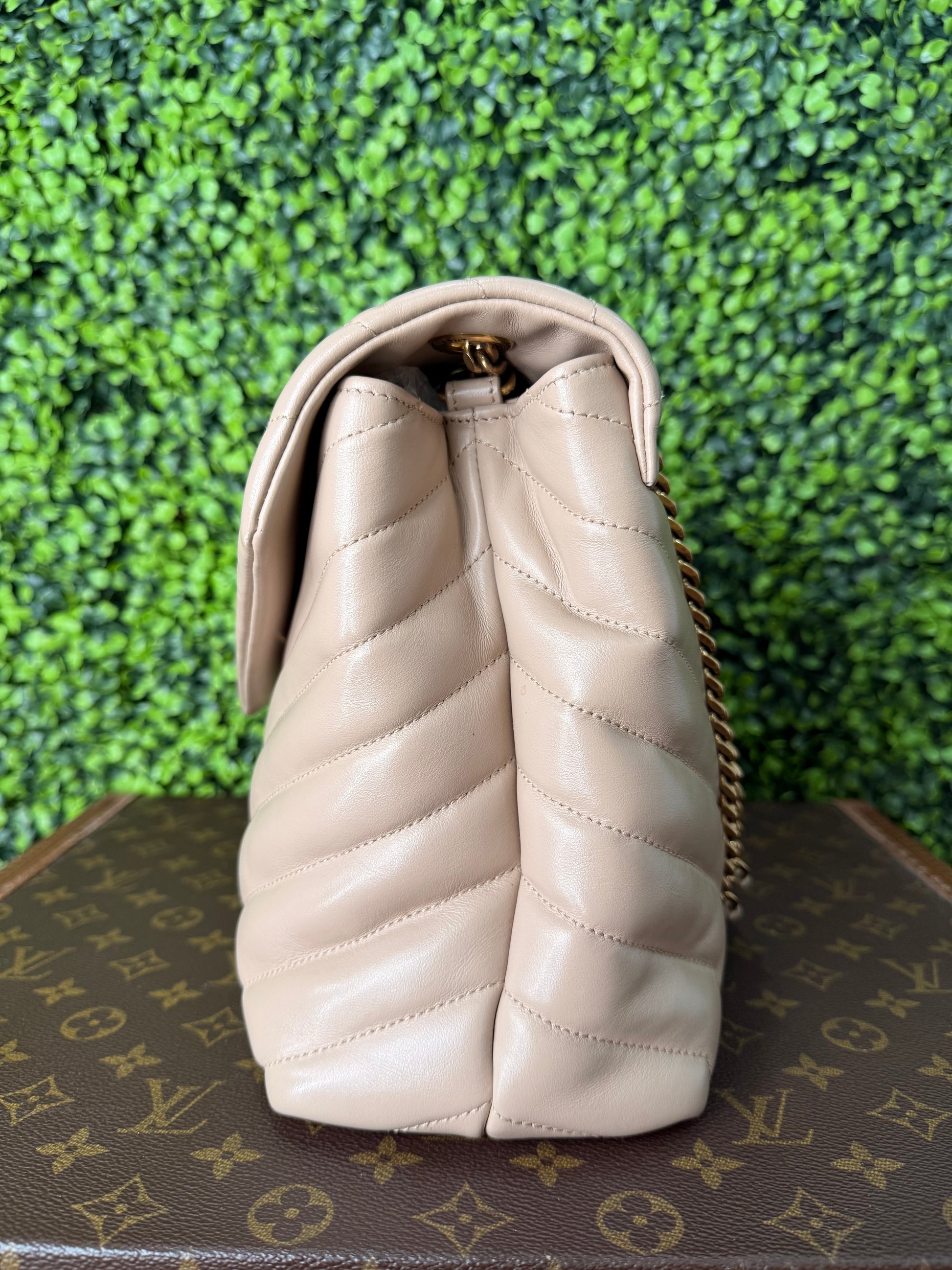 YSL Leather Loulou Beige