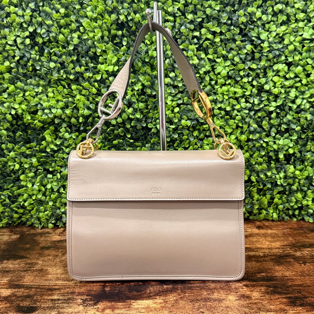 Fendi Kan I F Beige Shoulder Bag