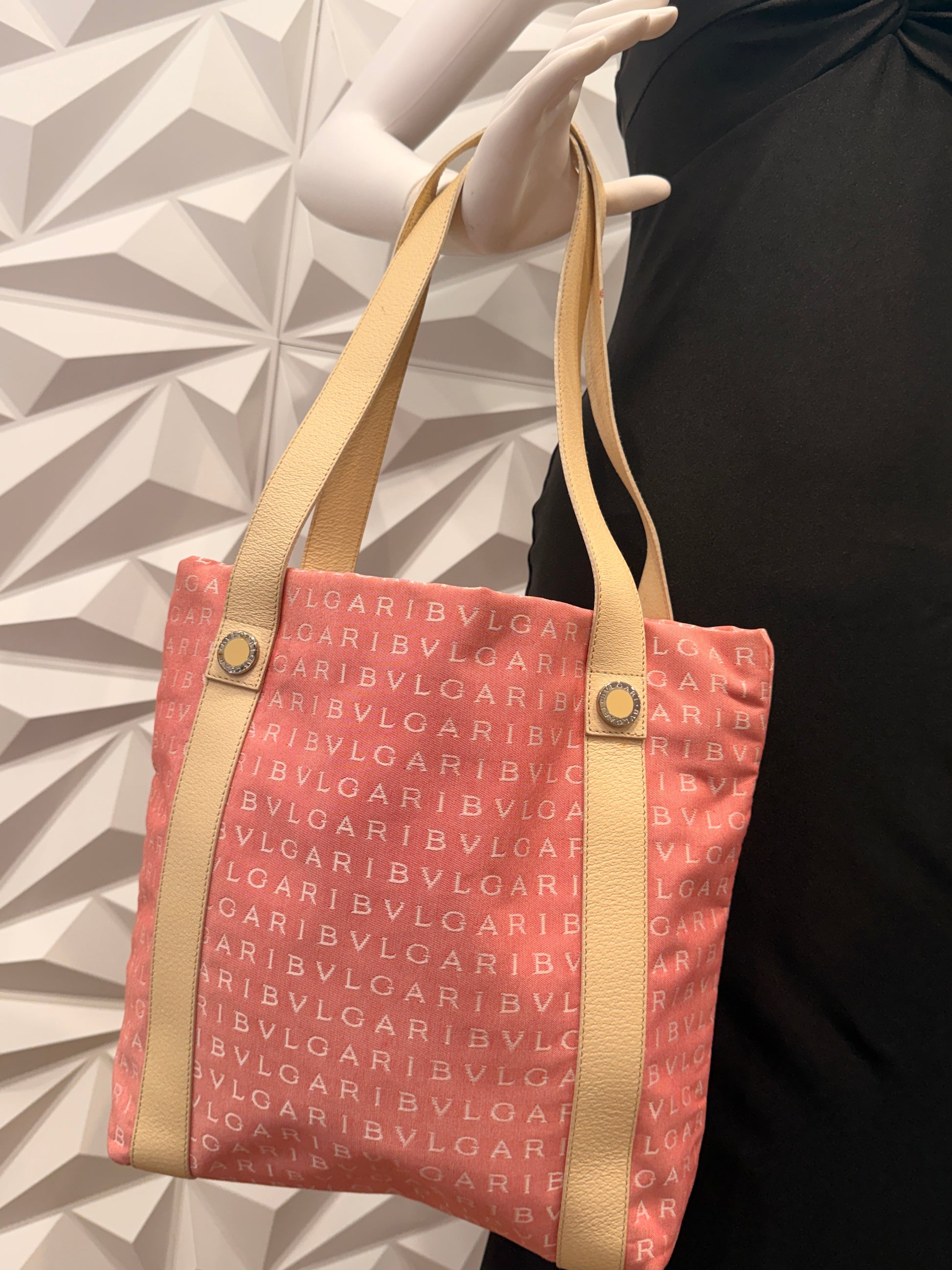 Bvlgari Pink Logomania Tote Bag