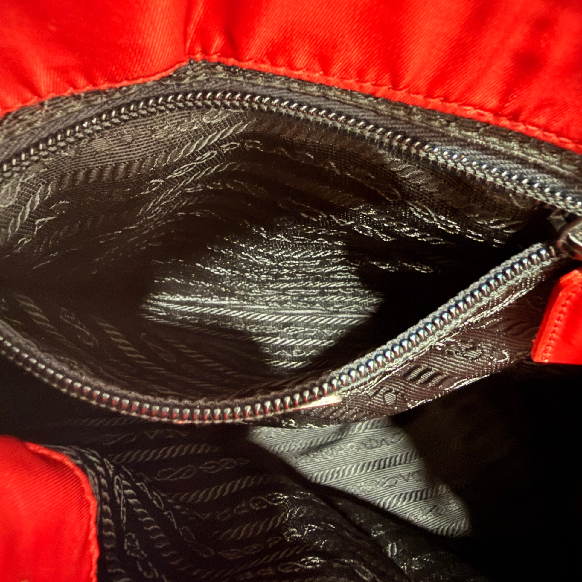 Prada Red Tessuto Drawstring Backpack