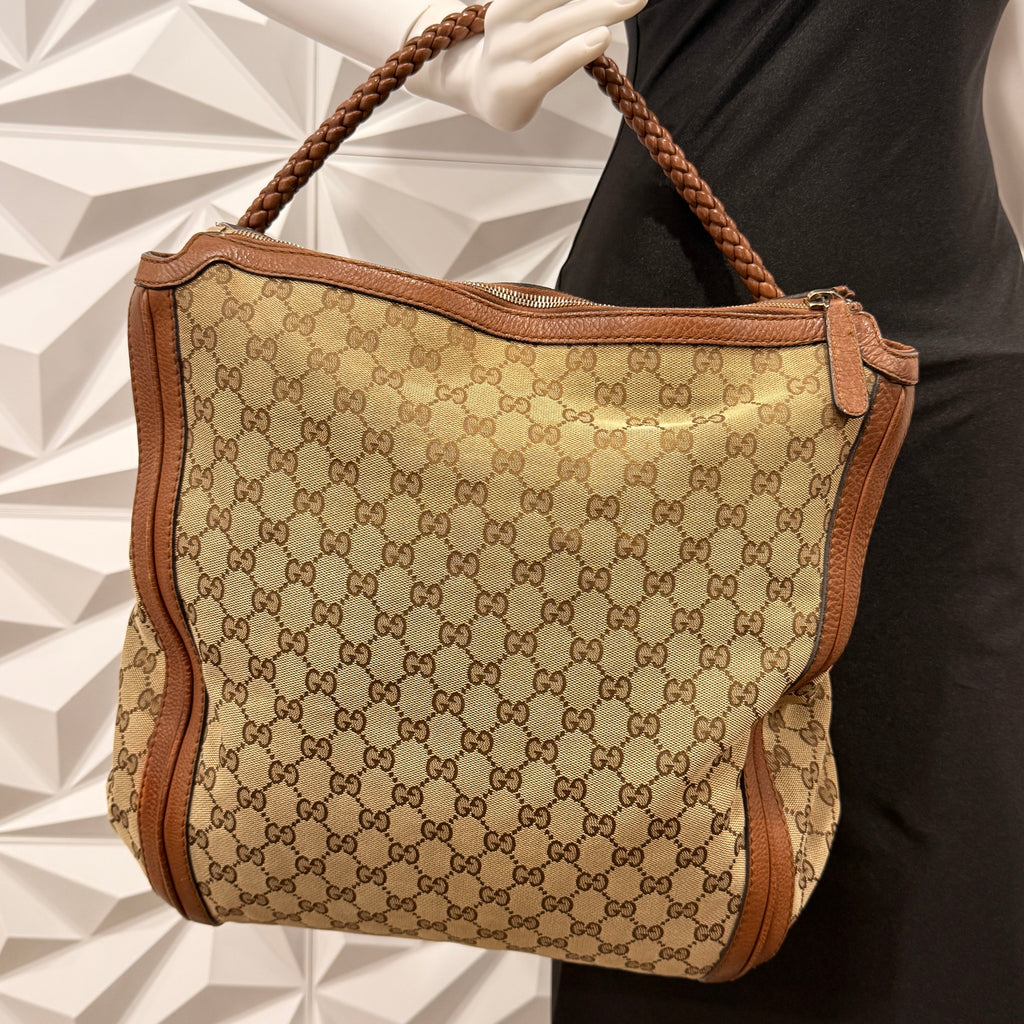 Gucci Bella GG Canvas Hobo Bag