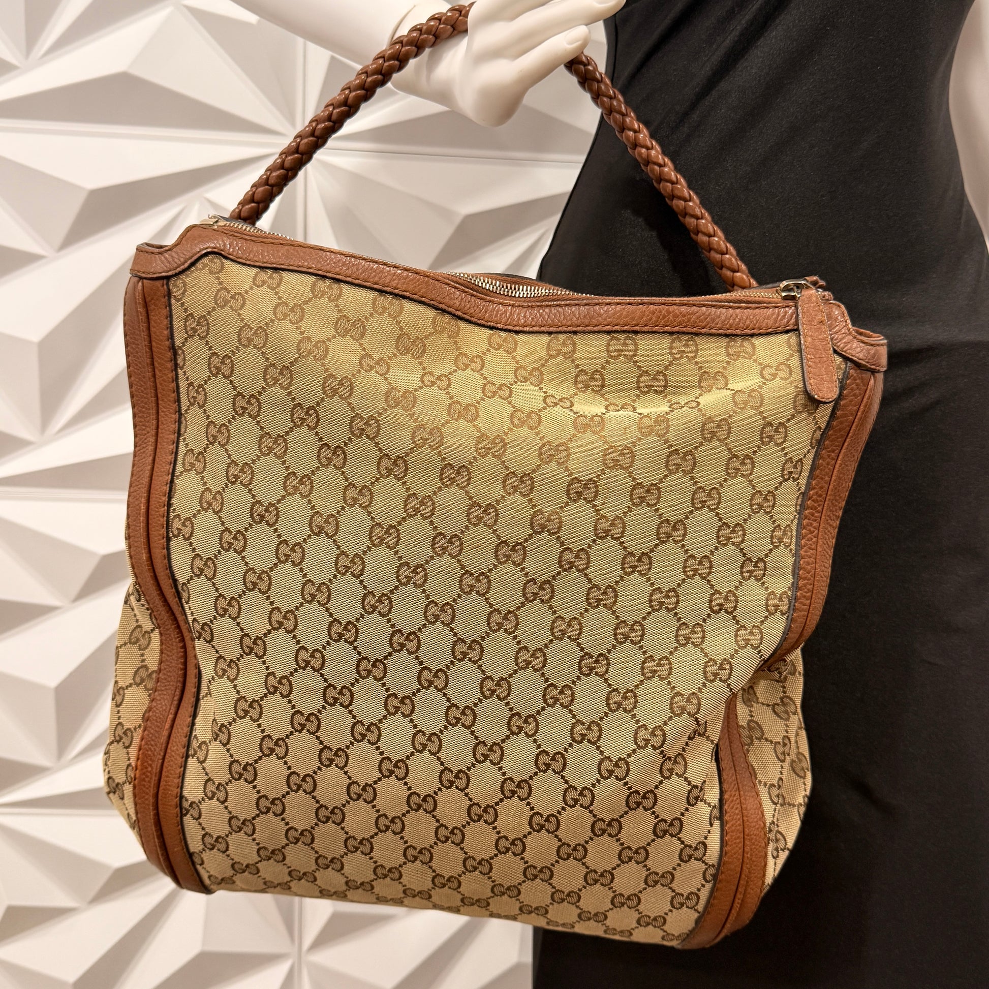 Gucci Bella GG Canvas Hobo Bag