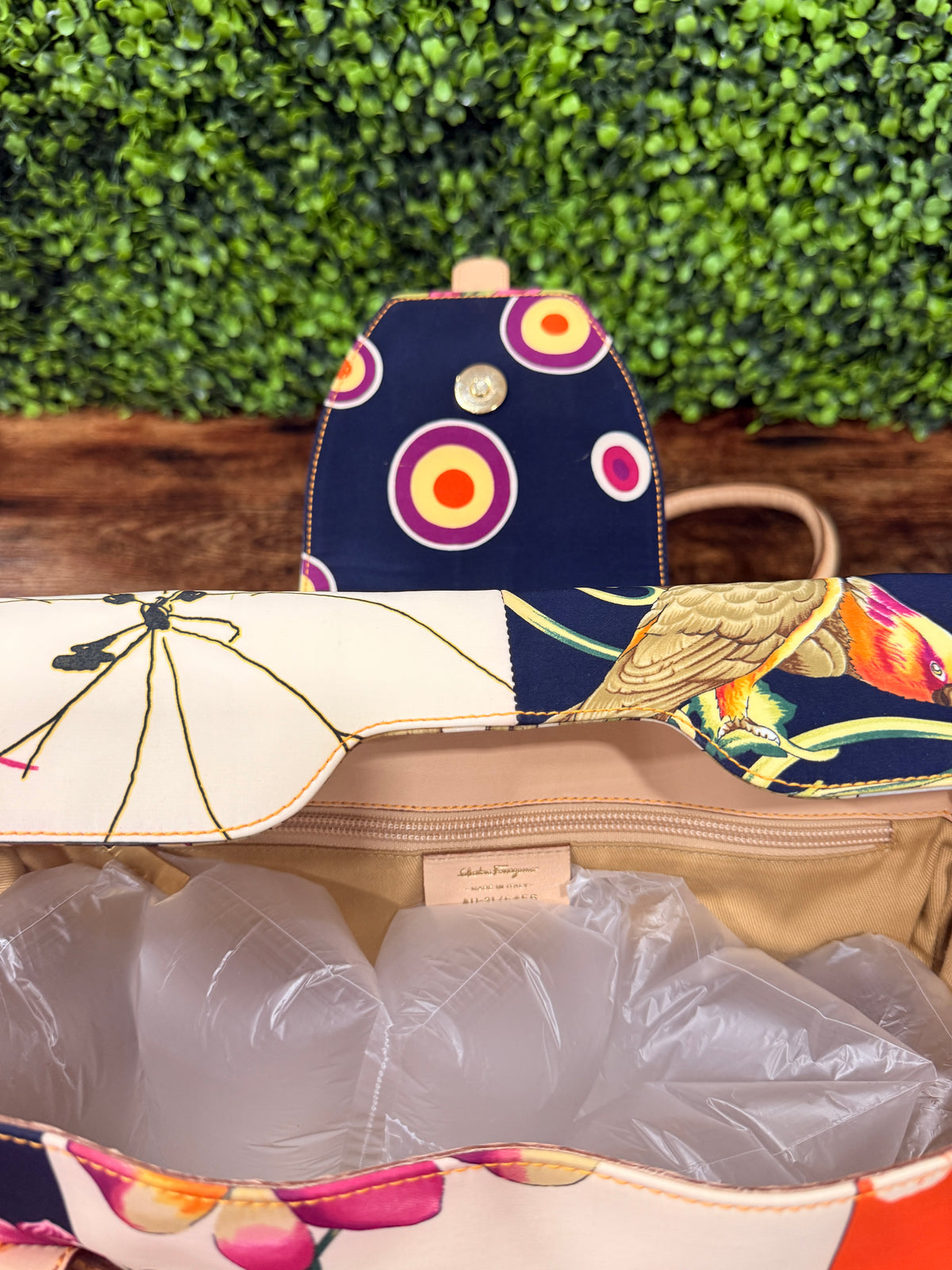 Salvatore Ferragamo Fiera Printed Nylon Bag
