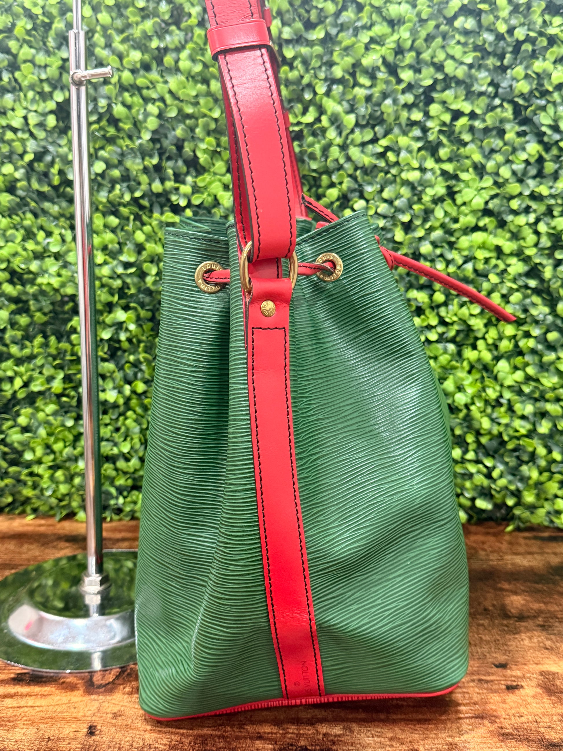 Louis Vuitton Petit Noe Green Epi Leather
