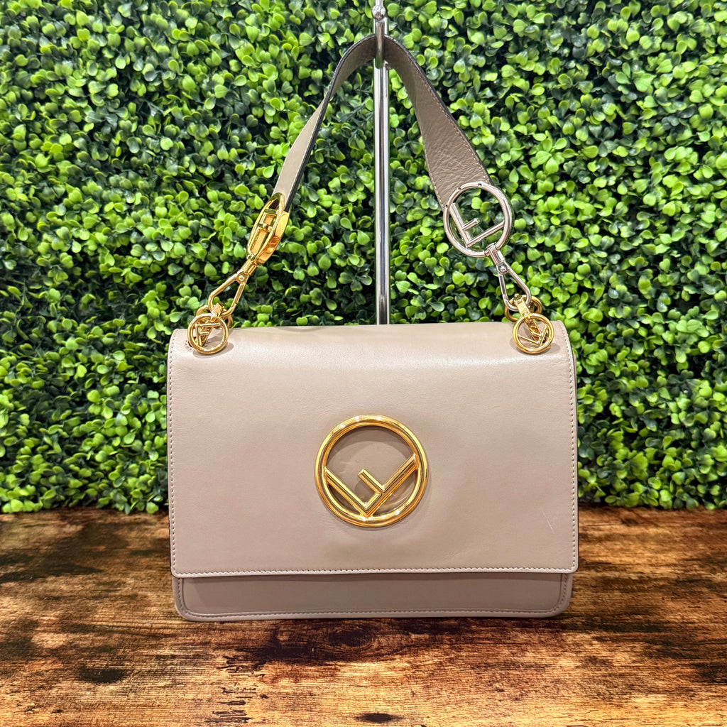 Fendi Kan I F Beige Shoulder Bag