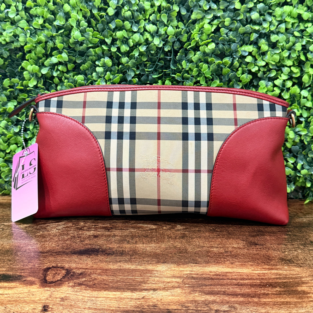 Burberry Red Haymarket Check Chichester Bag