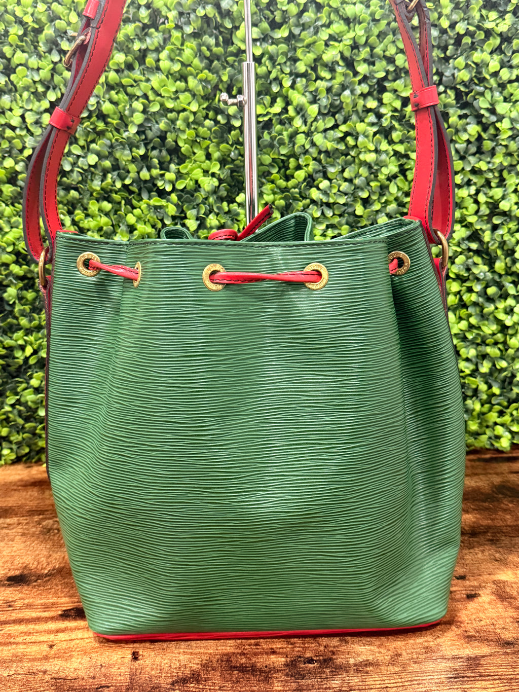 Louis Vuitton Petit Noe Green Epi Leather
