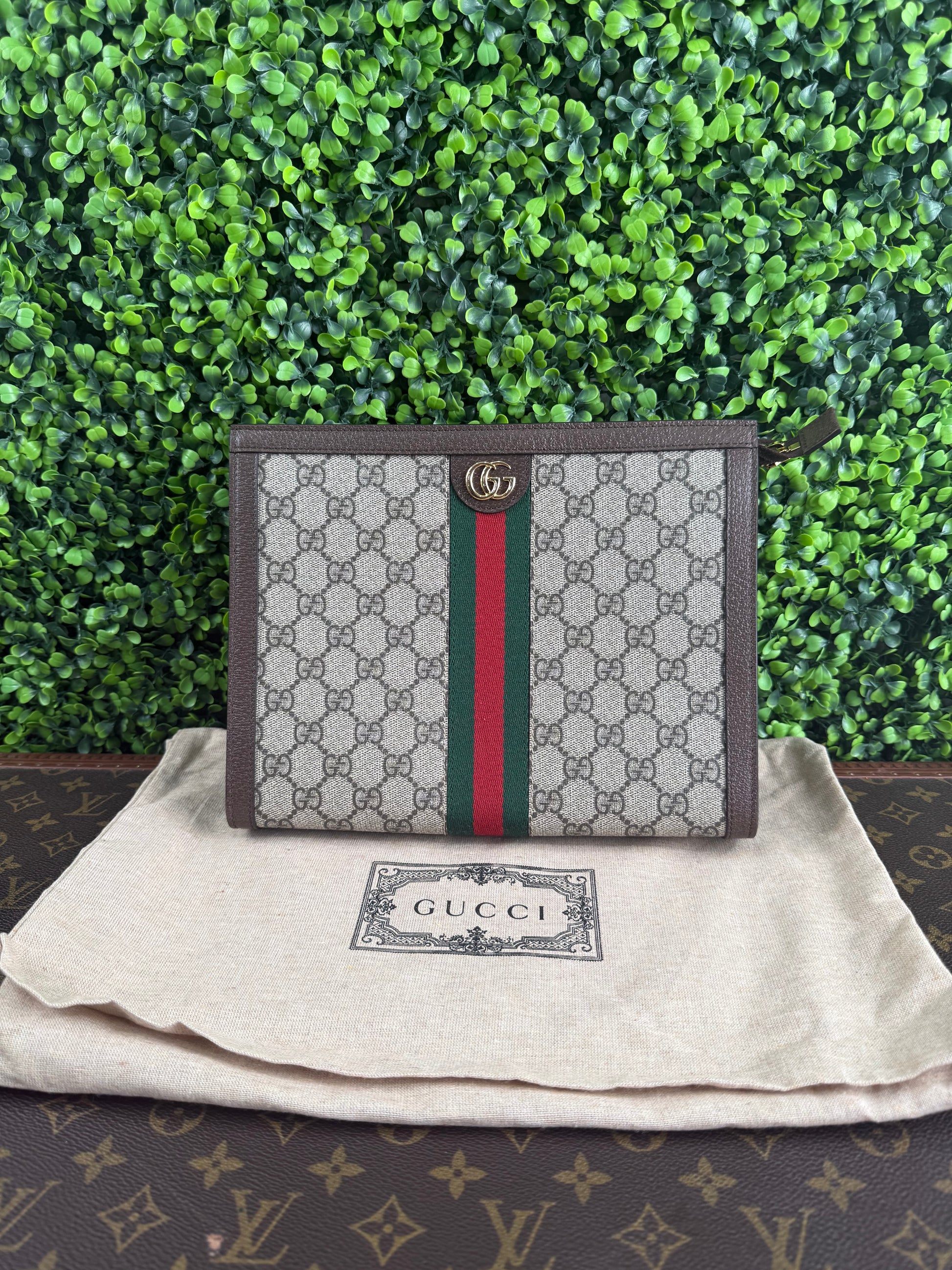 Gucci Ophidia GG Supreme Canvas Pouch New