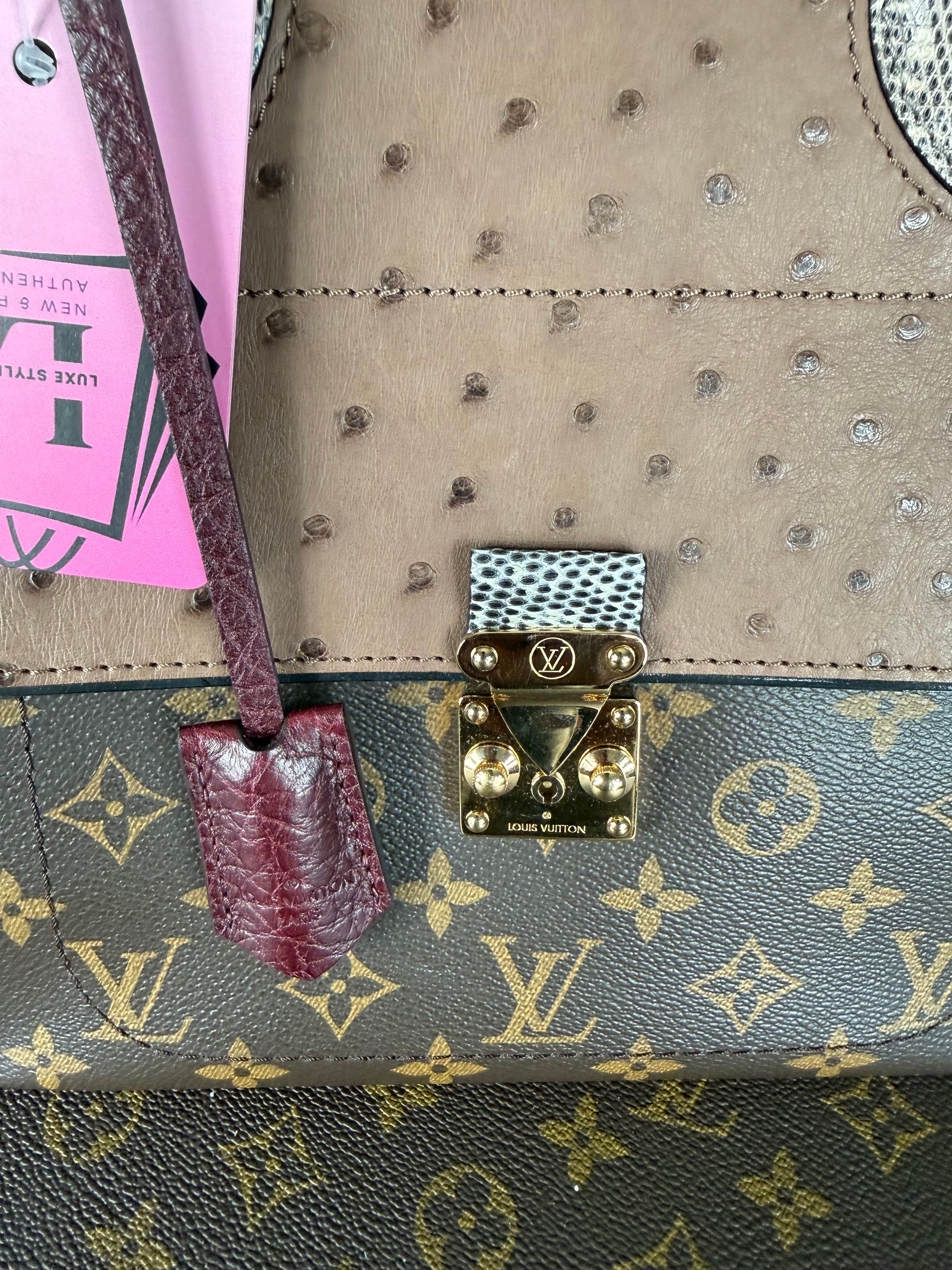Louis Vuitton Ostrich & Python Majestuex MM