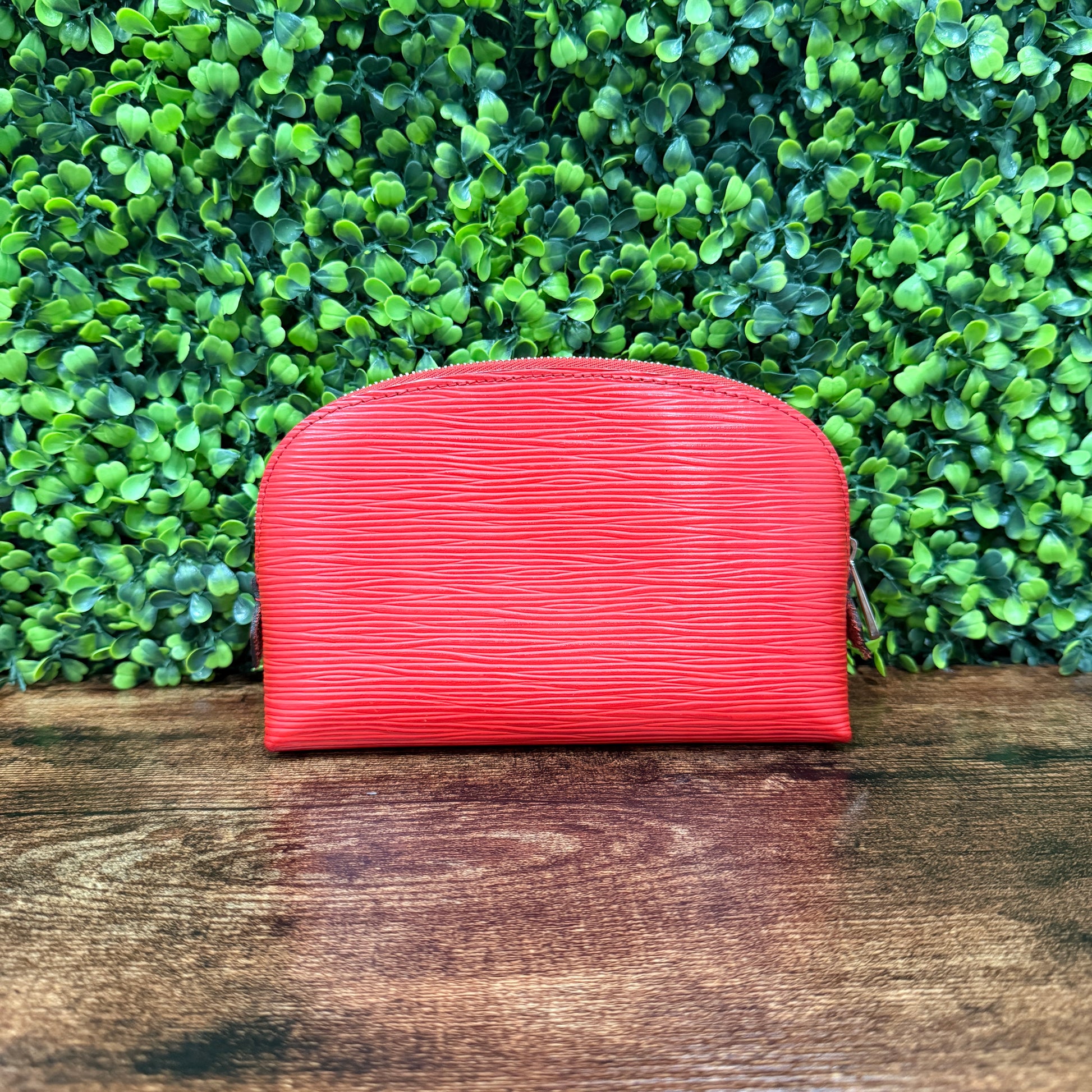 Louis Vuitton Red Epi Leather Cosmetic Pouch
