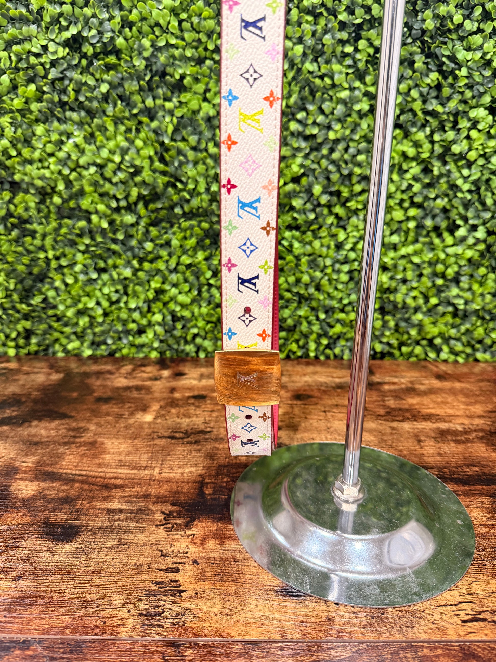 Louis Vuitton White Multicolor Belt