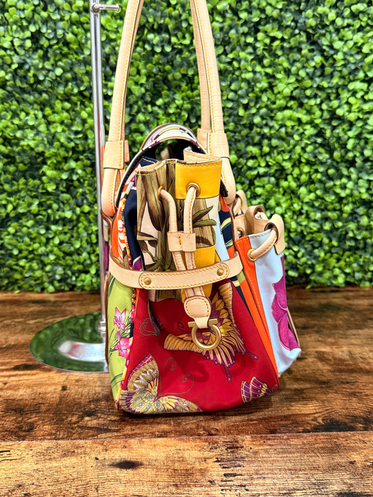 Salvatore Ferragamo Fiera Printed Nylon Bag