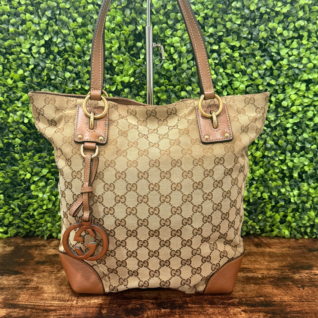Gucci GG Canvas Charm Medium Tote