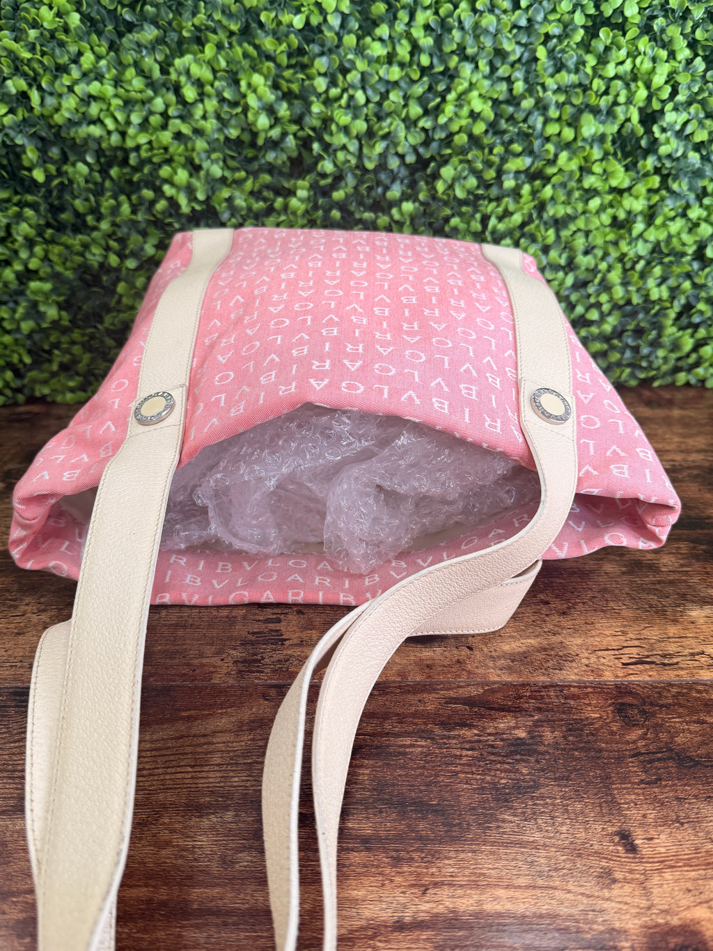 Bvlgari Pink Logomania Tote Bag