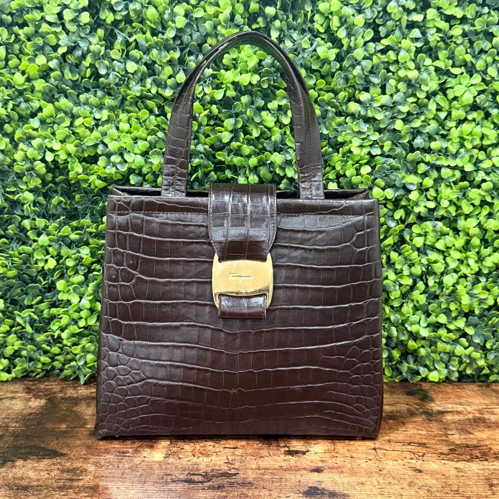 Salvatore Ferragamo Vera Leather Handbag