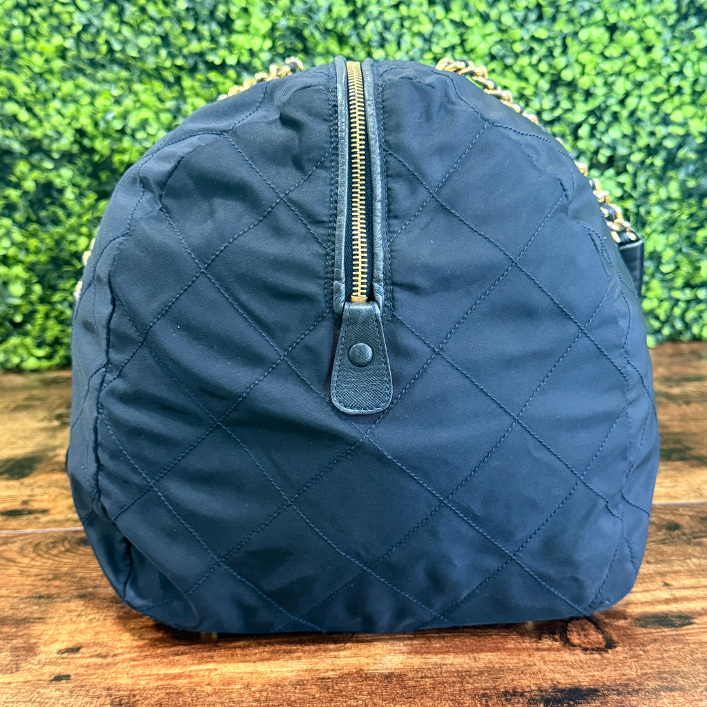 Prada Tessuto Nylon Quilted Chain Tote