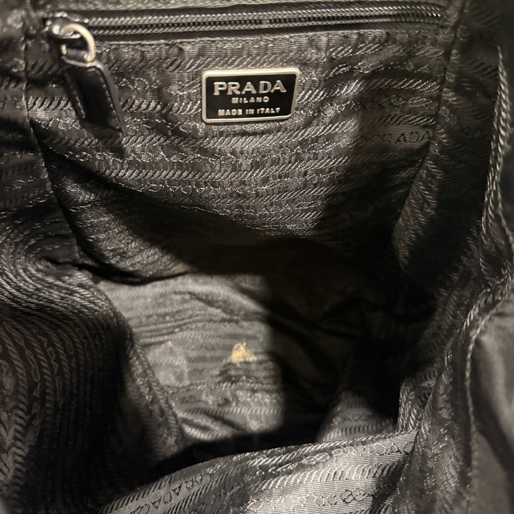Prada Black Tessuto Drawstring Backpack