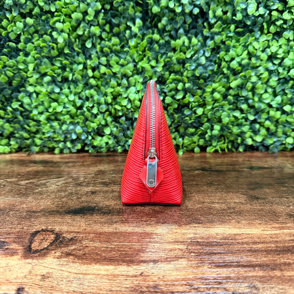 Louis Vuitton Red Epi Leather Cosmetic Pouch