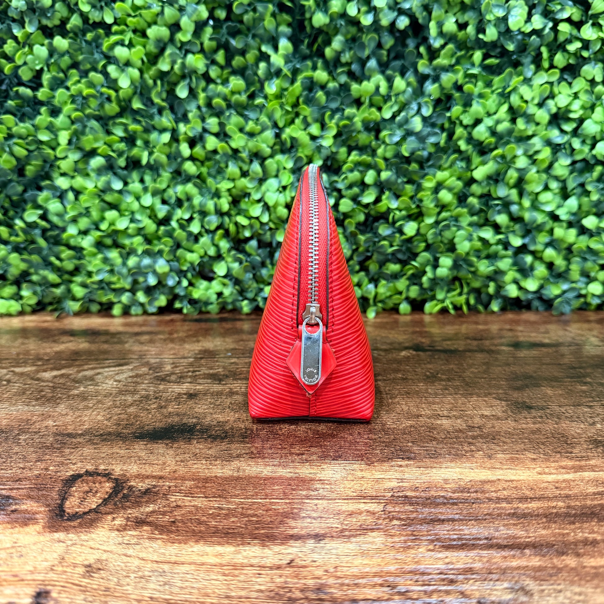 Louis Vuitton Red Epi Leather Cosmetic Pouch