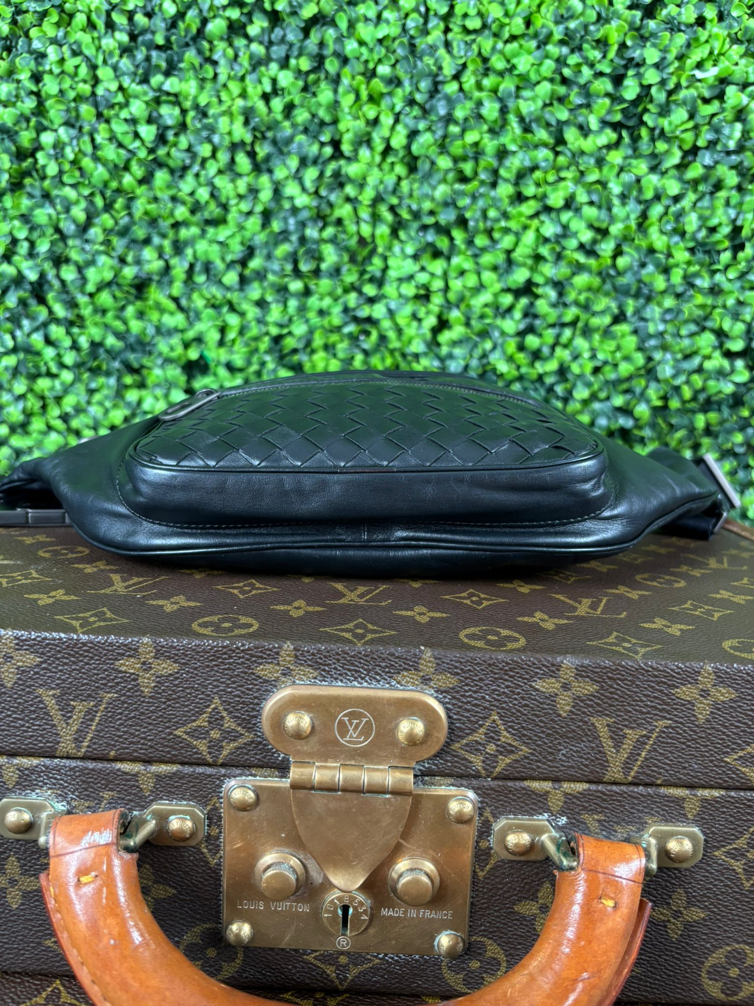 Bottega Veneta Black Intrecciato Belt Bag