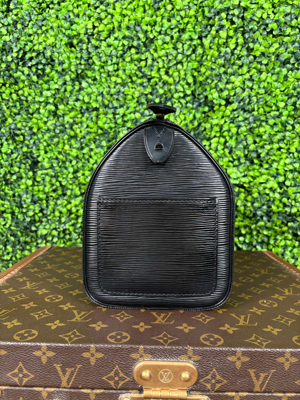 Louis Vuitton Black Speedy 25 Epi Leather