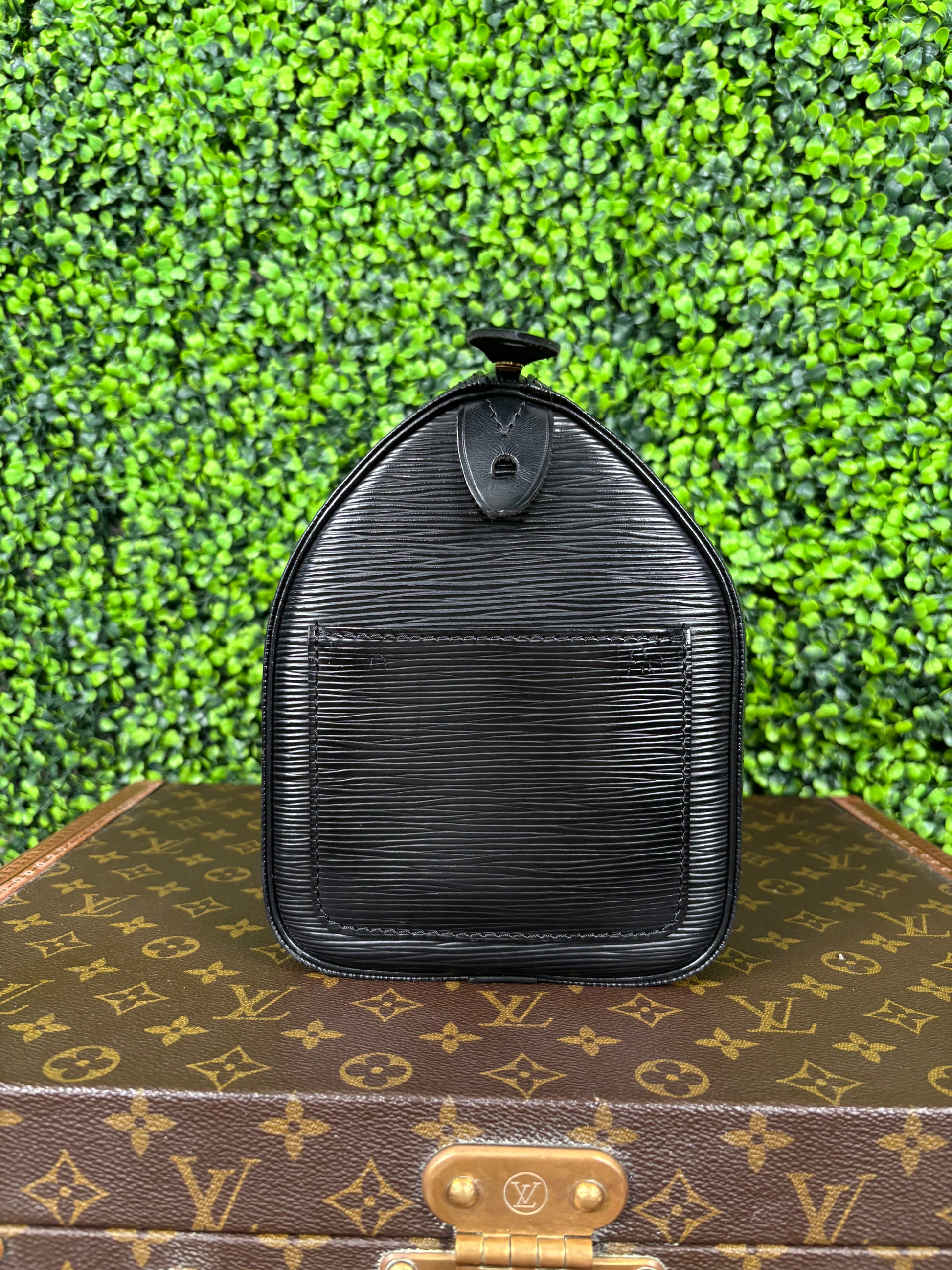 Louis Vuitton Black Speedy 25 Epi Leather