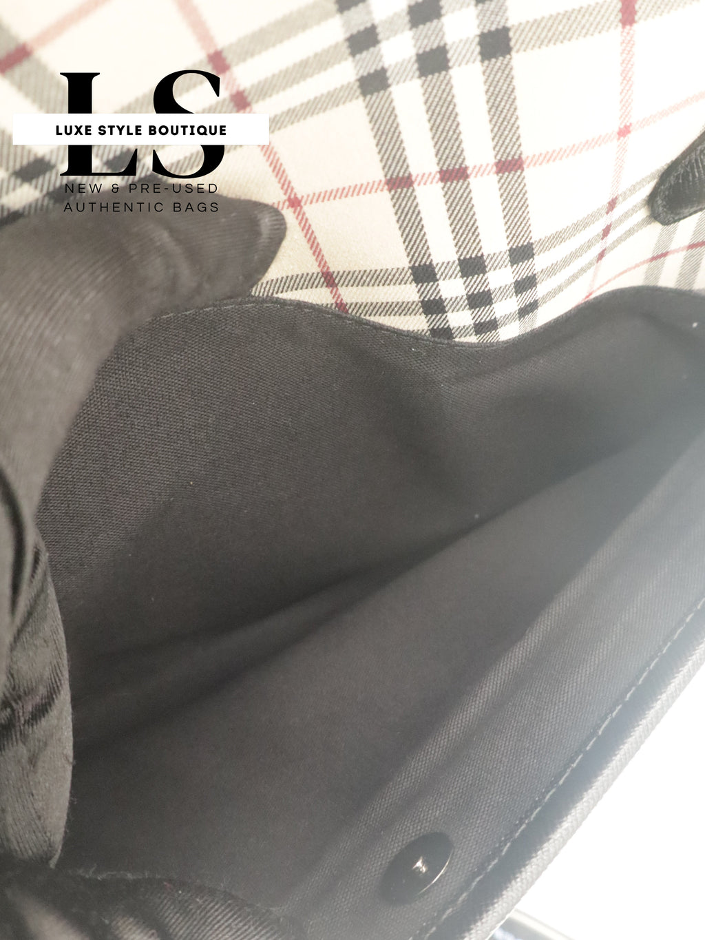 Burberry Nova Check Canvas Tote