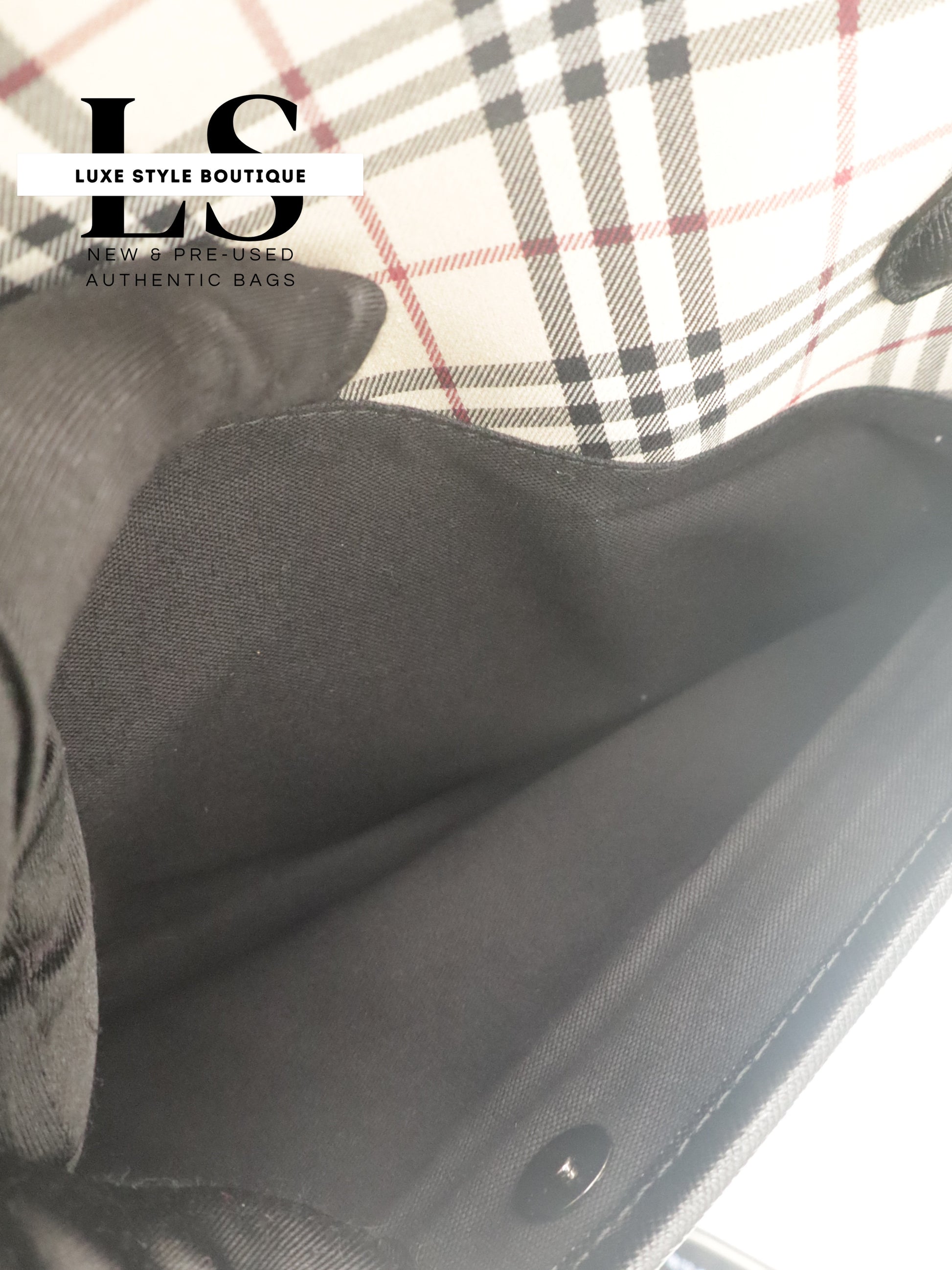 Burberry Nova Check Canvas Tote