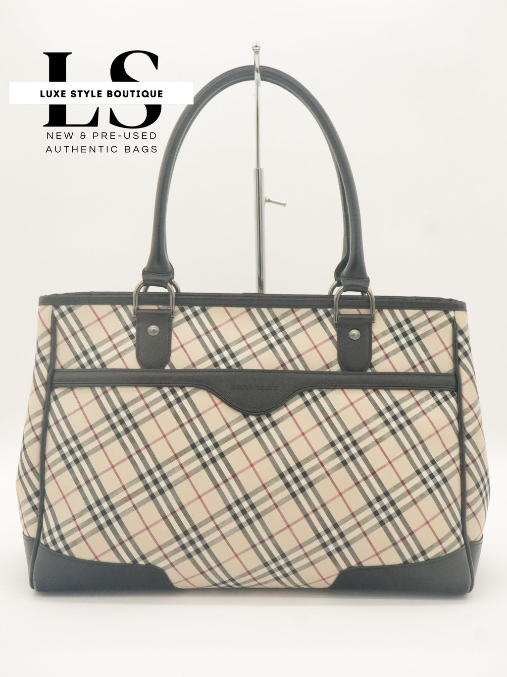 Burberry Nova Check Canvas Tote