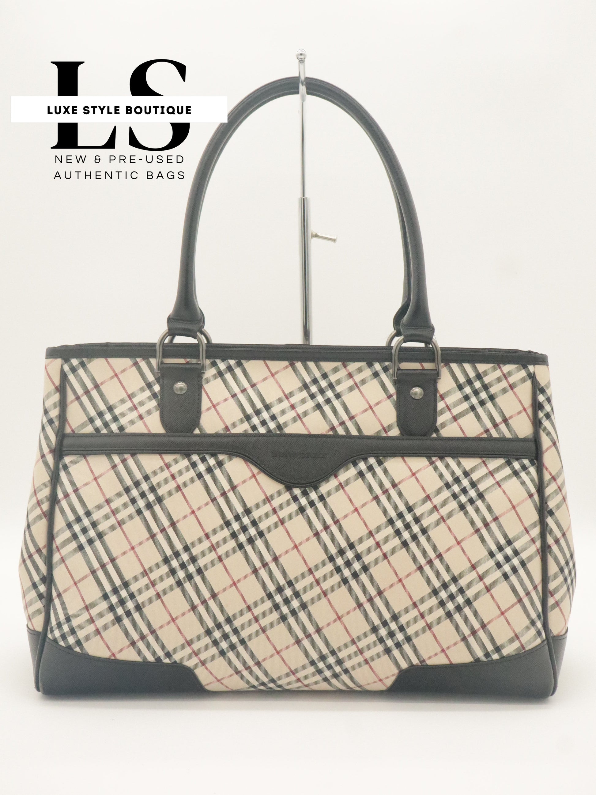 Burberry Nova Check Canvas Tote