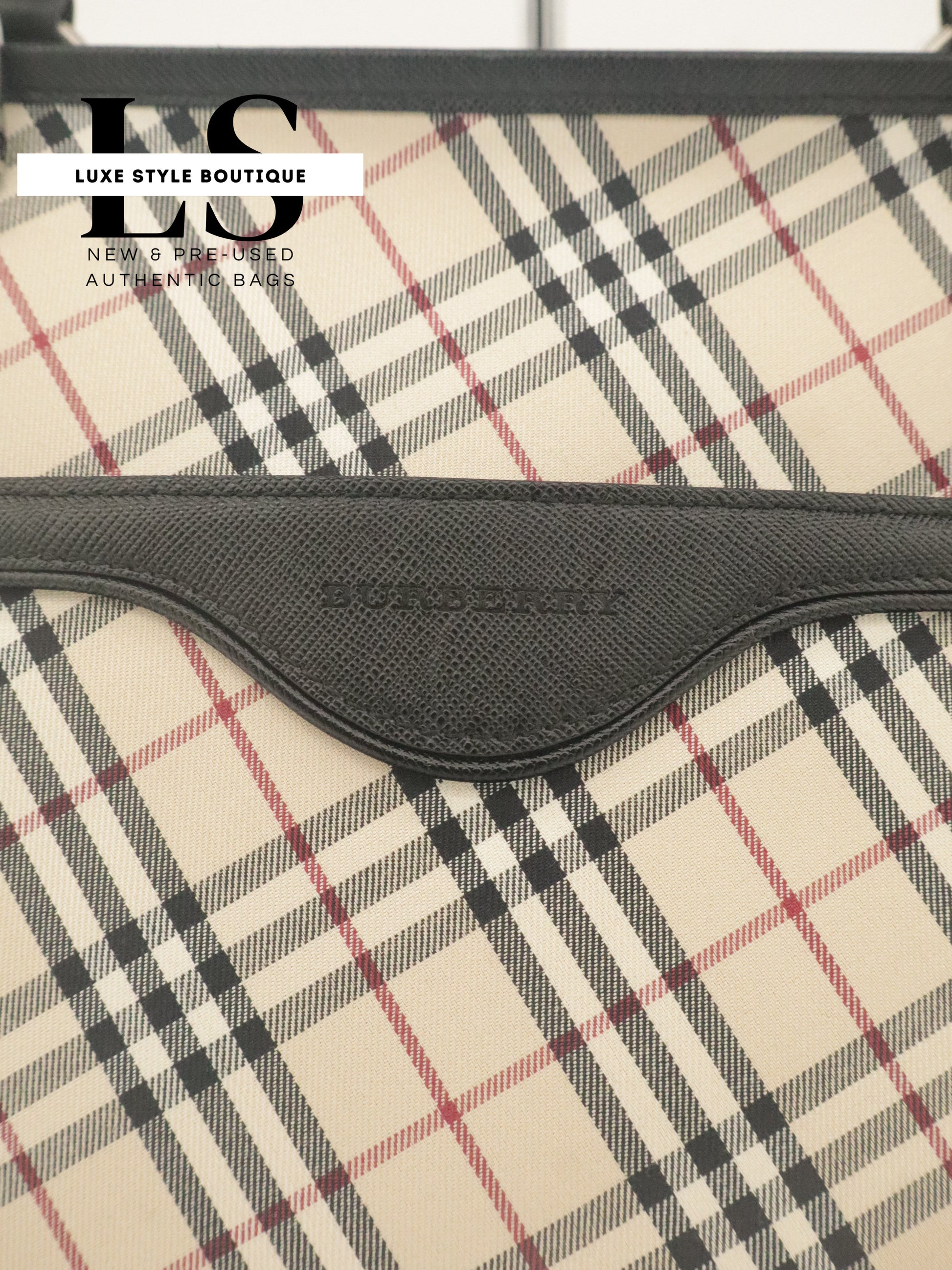 Burberry Nova Check Canvas Tote
