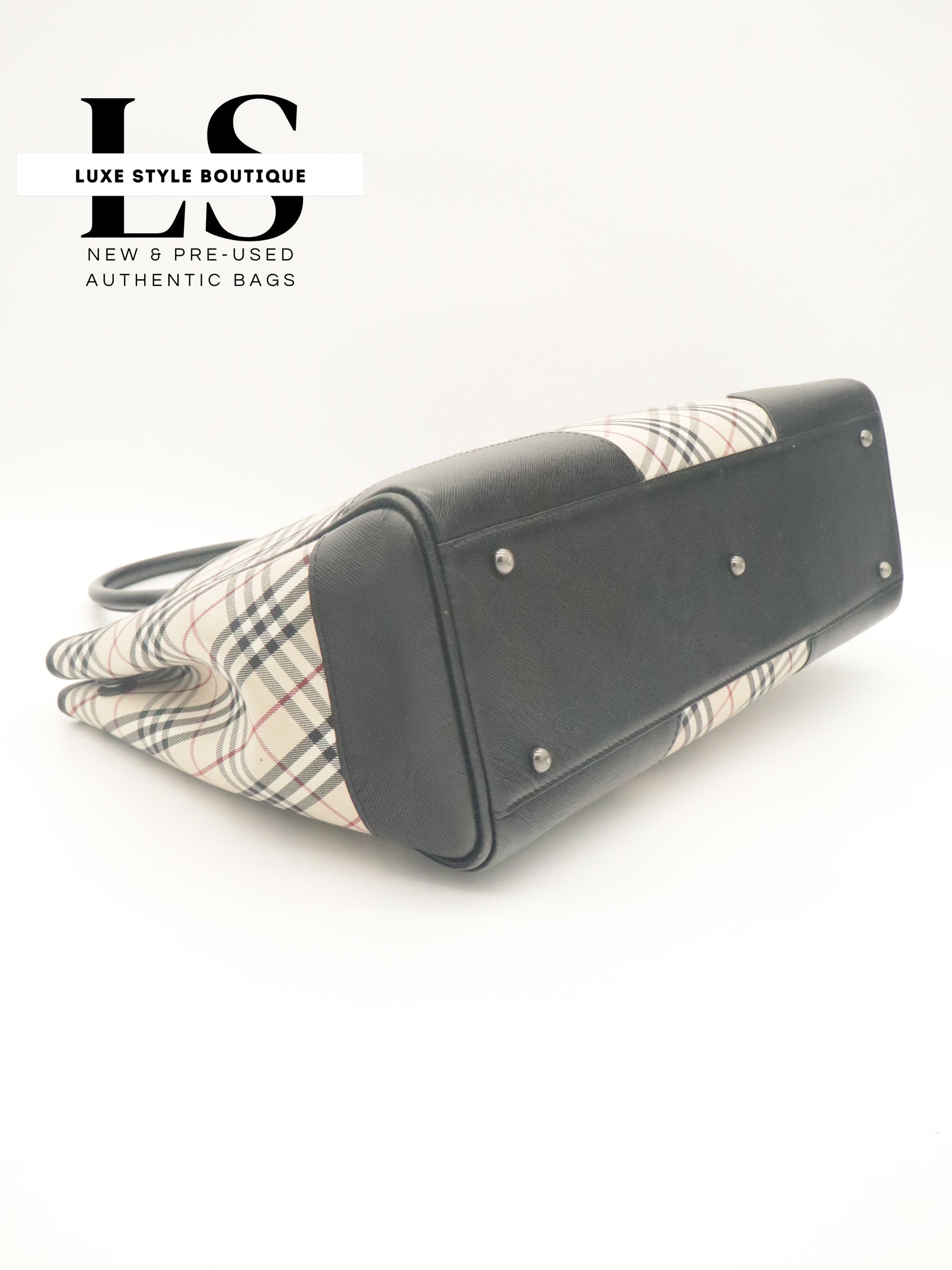 Burberry Nova Check Canvas Tote