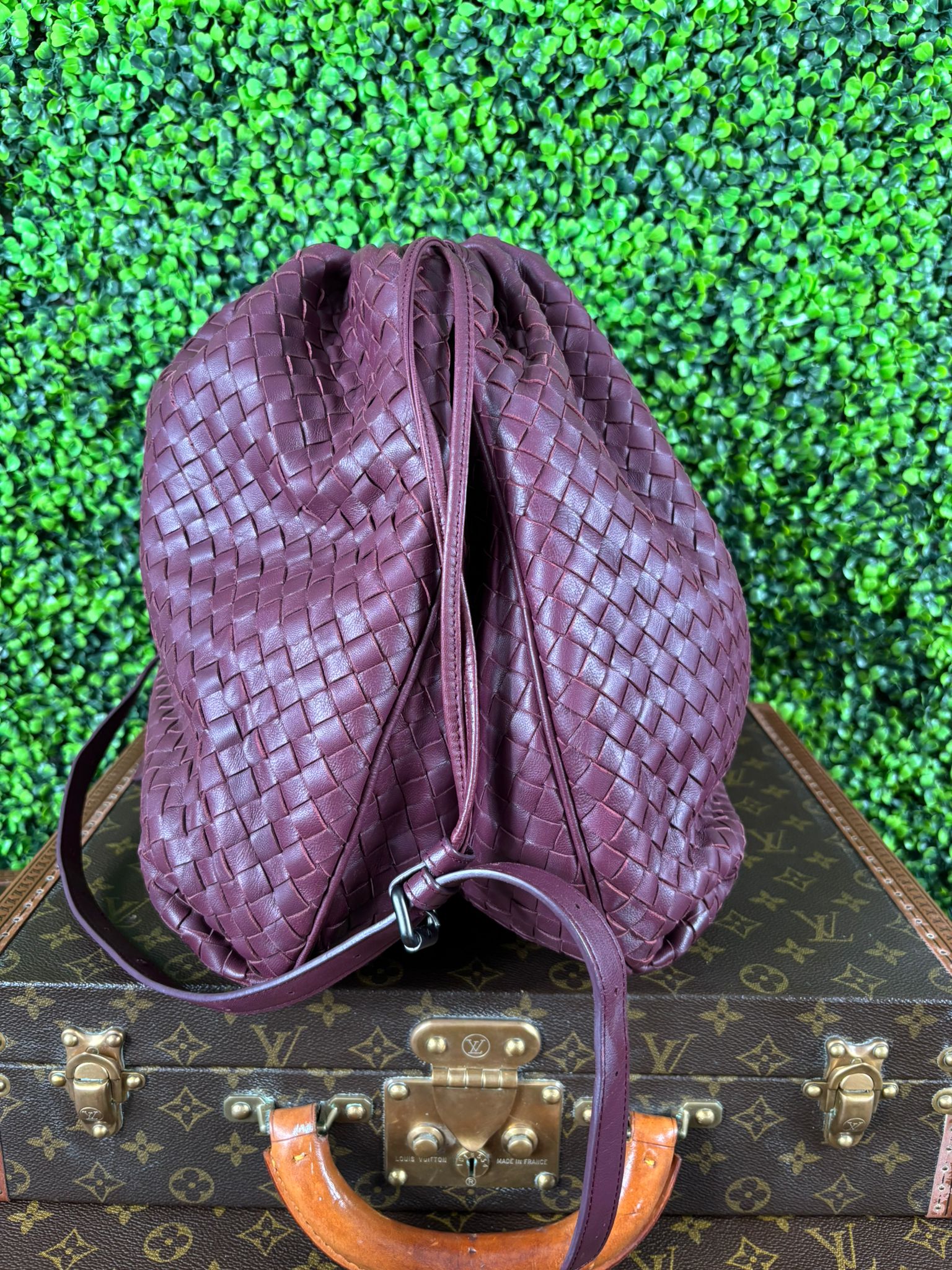 Bottega Veneta Burgundy Intrecciato Bag