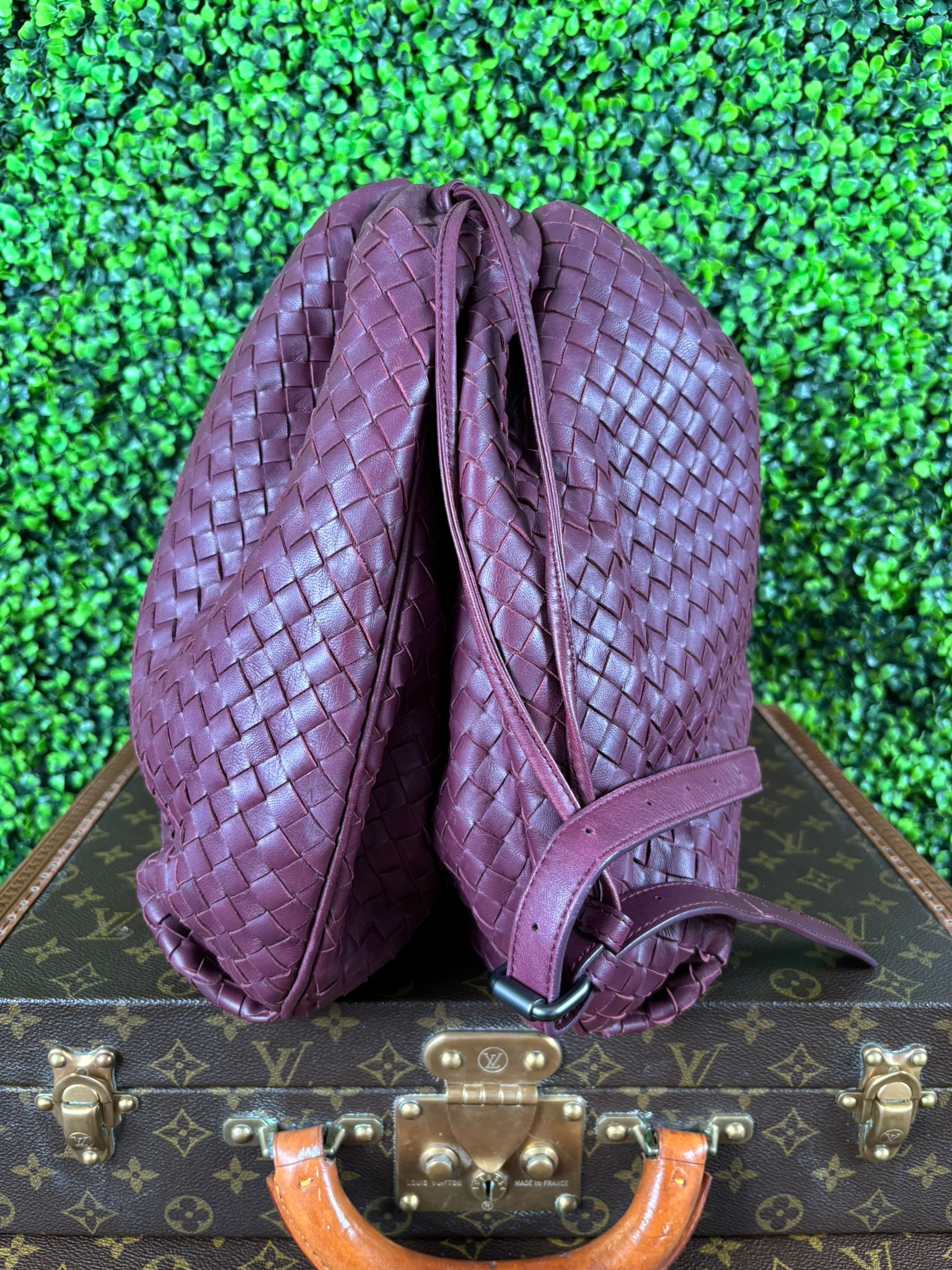 Bottega Veneta Burgundy Intrecciato Bag