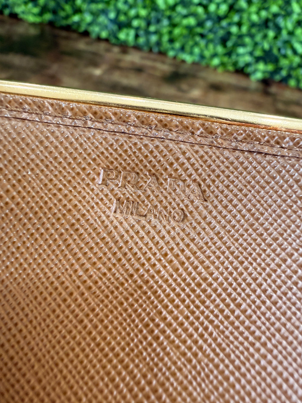 Prada Beige Saffiano Continental Flap Wallet