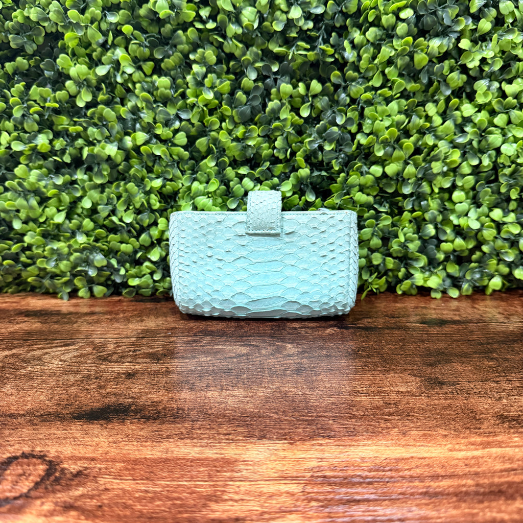 Chanel Python Mint Phone Holder Clutch
