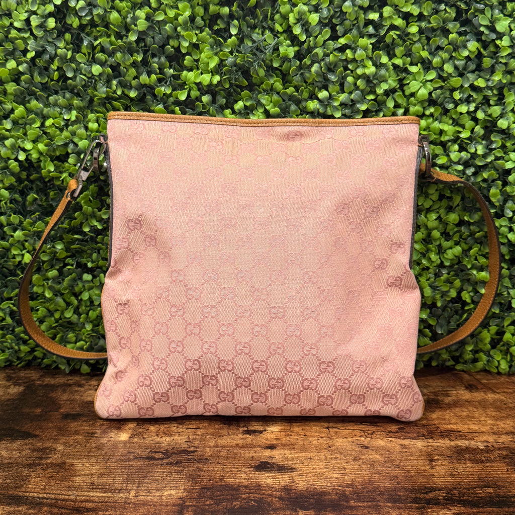 Gucci Pink GG Canvas Crossbody Bag