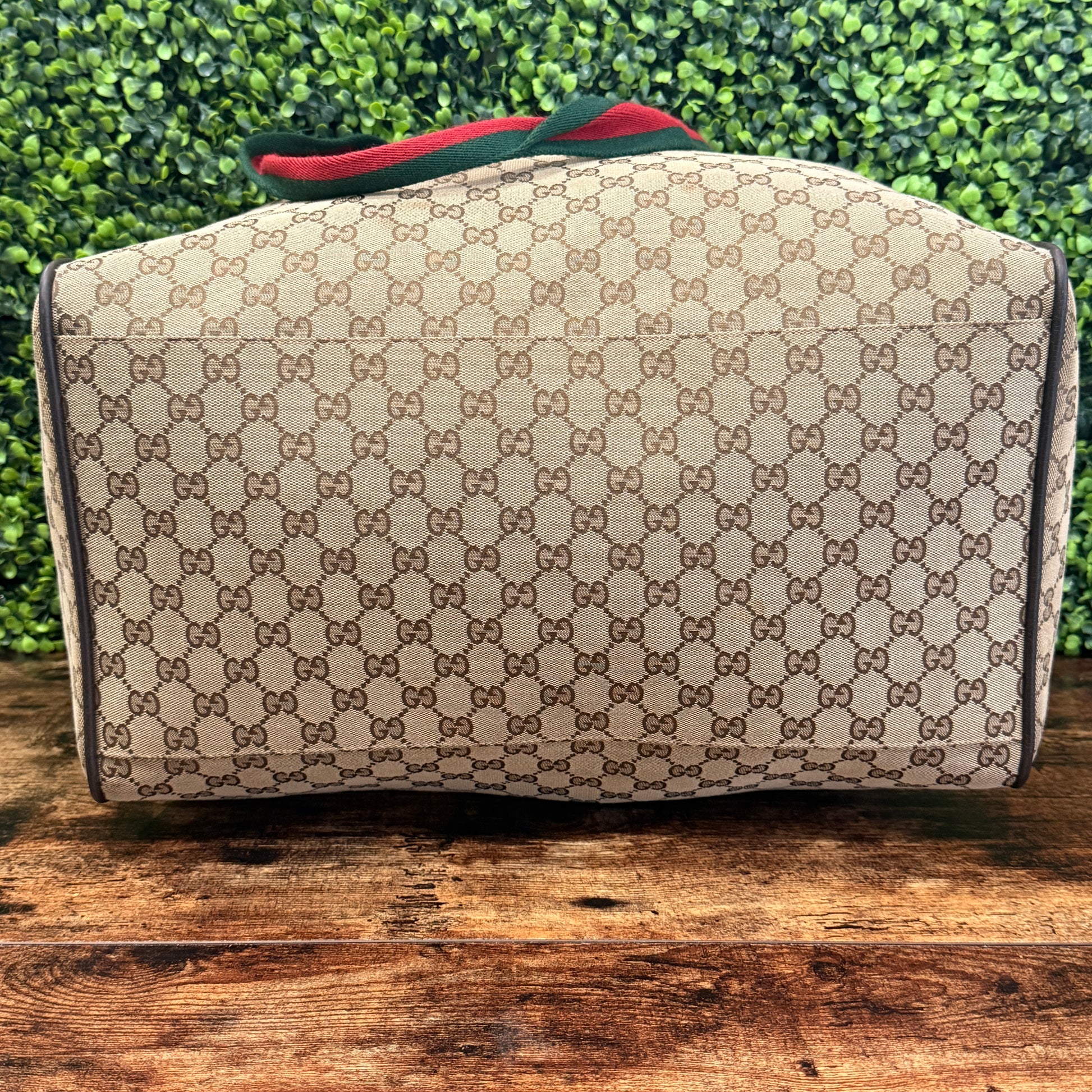 Gucci GG Canvas Web Duffle Bag