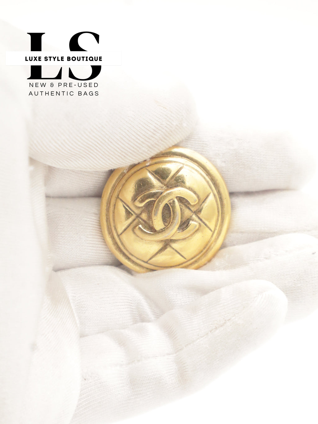 Chanel CC Gold Plated Clip-On Earrings
