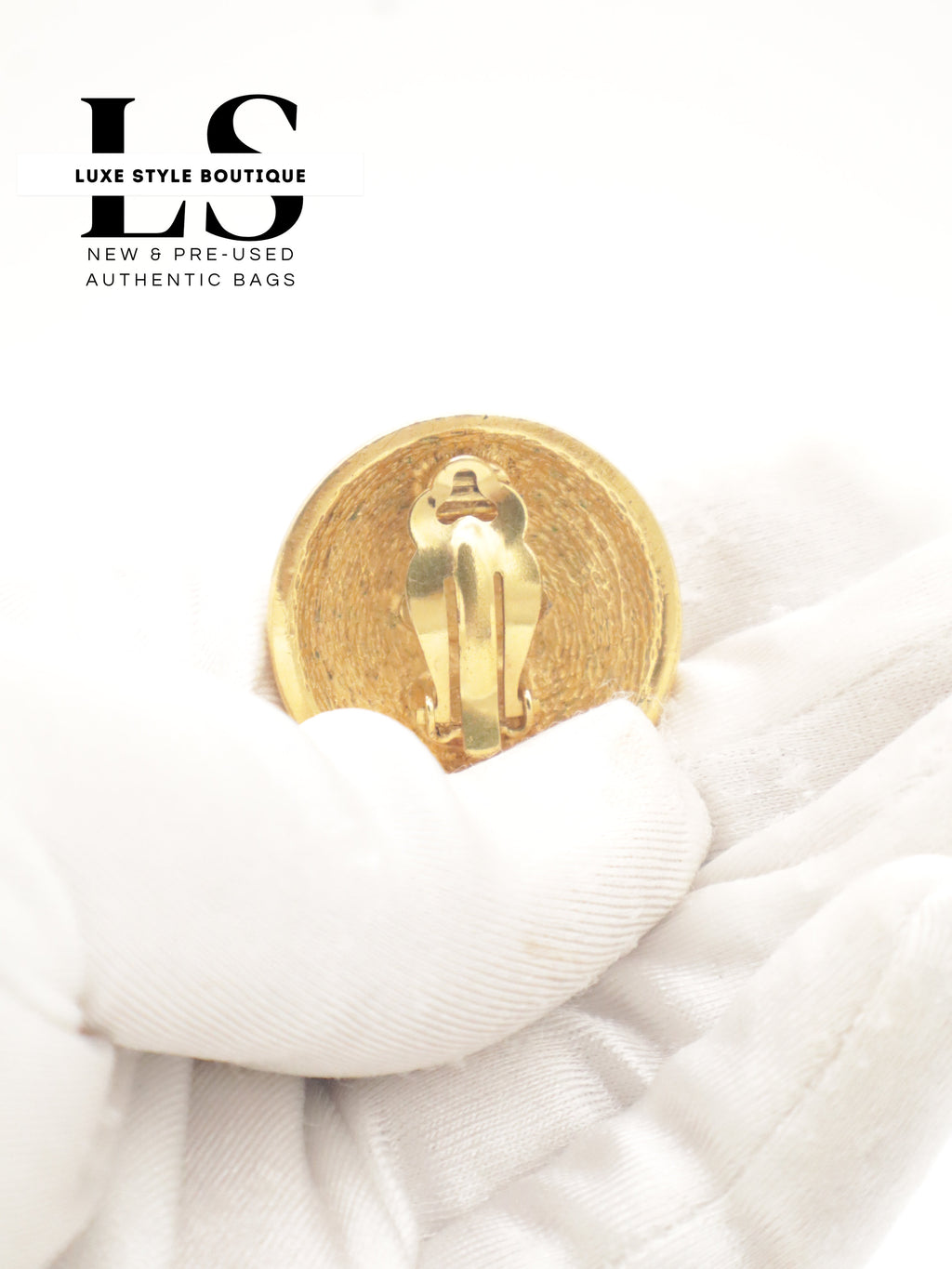 Chanel CC Gold Plated Clip-On Earrings