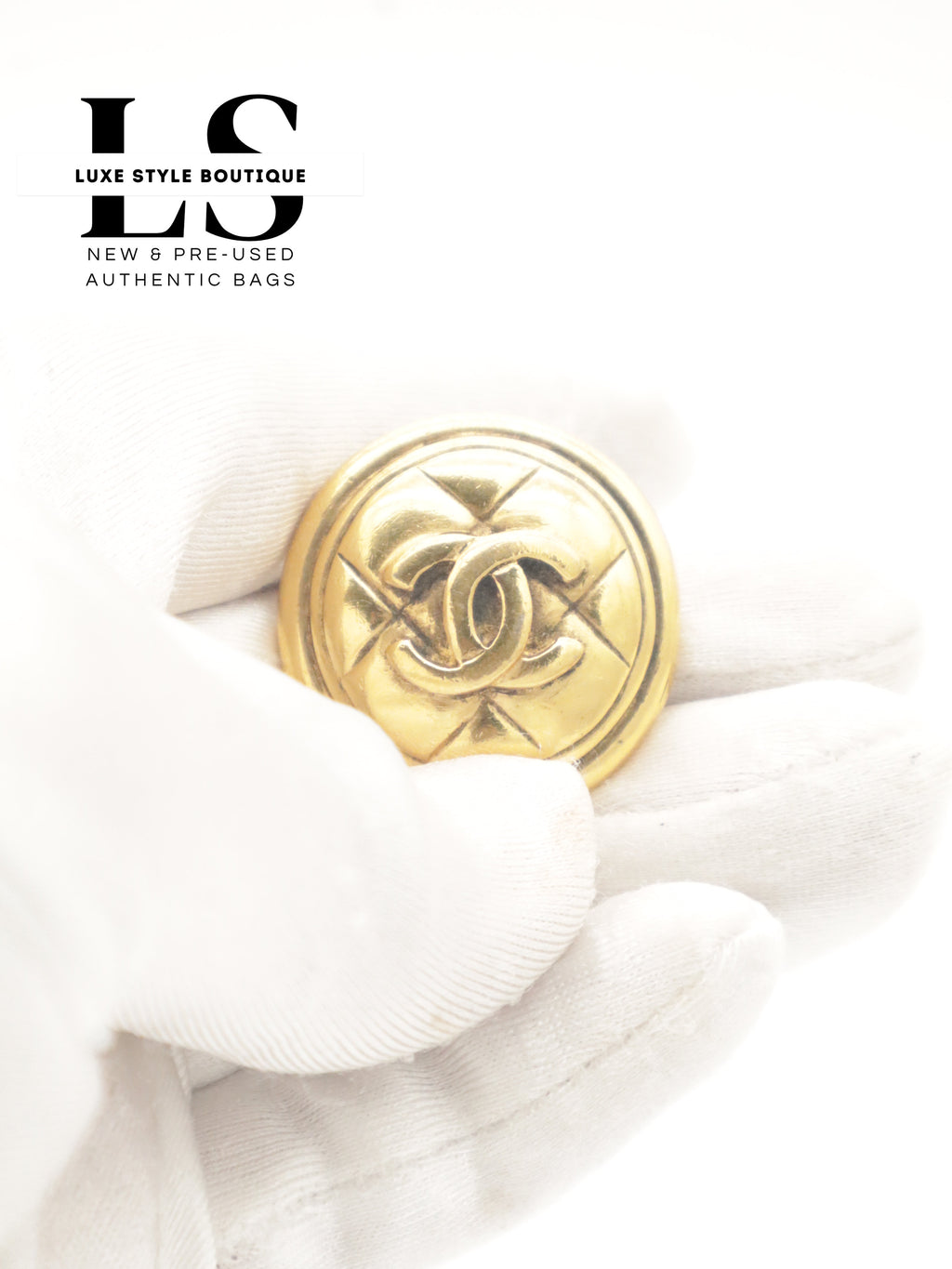 Chanel CC Gold Plated Clip-On Earrings