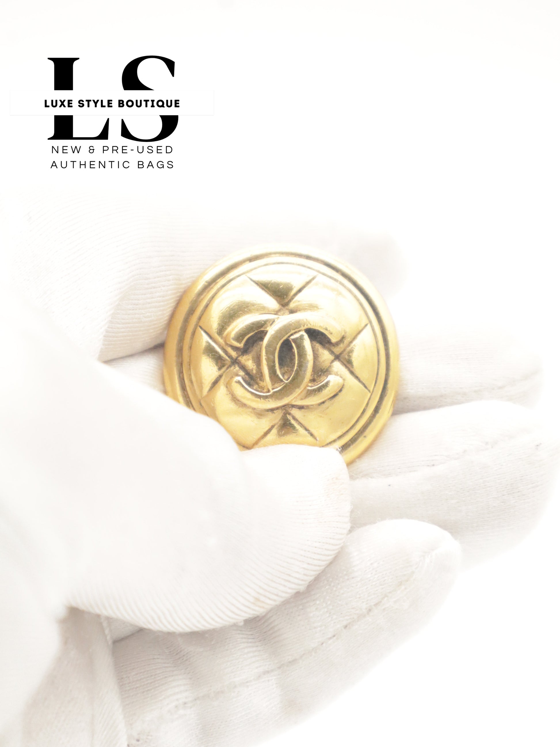 Chanel CC Gold Plated Clip-On Earrings