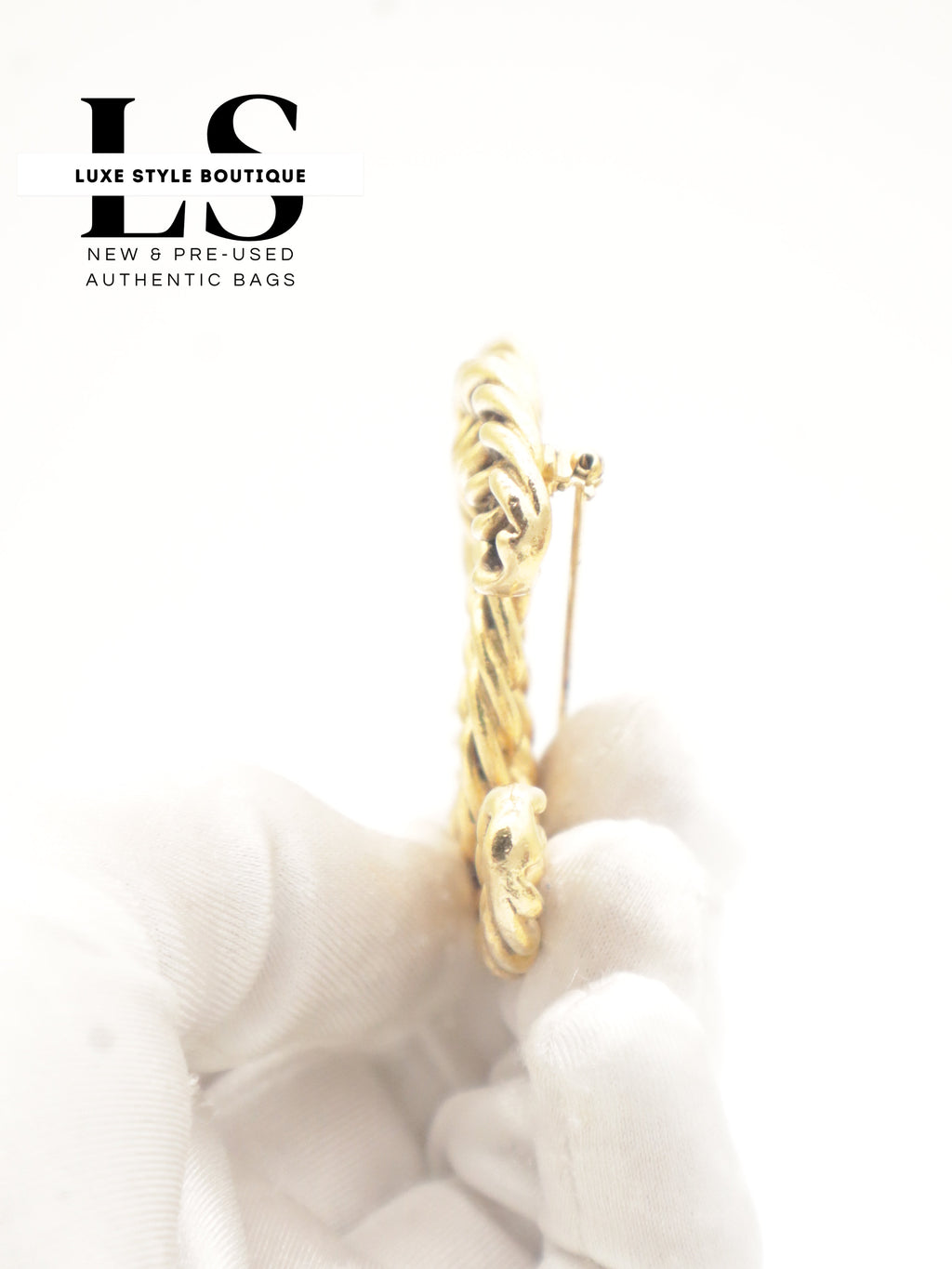 Chanel Metal CC Golden Brooch