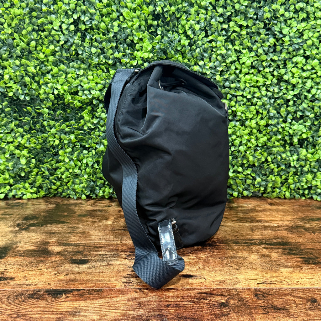 Prada Black Tessuto Drawstring Backpack